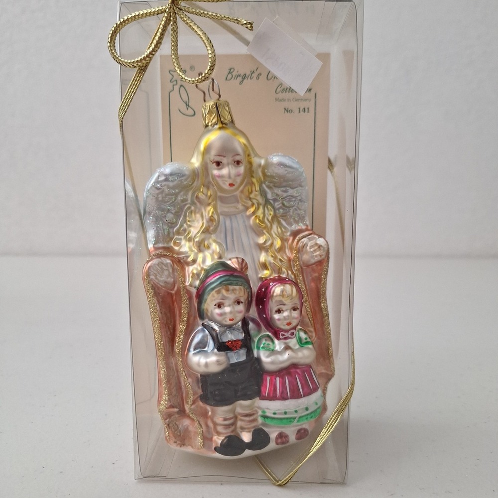 RARE Inge Glass Birgit's Collection "Guarding My Children" Christmas Ornament